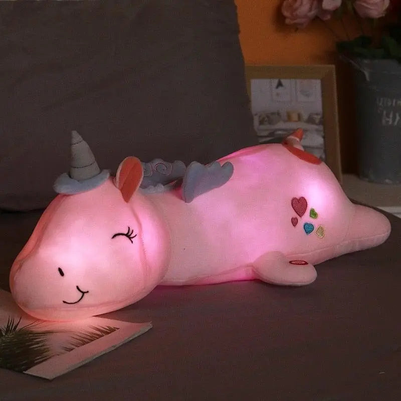 Glowing Plush Unicorn with LED Light for Children – Cuddle & Night Light in One | Sansoti