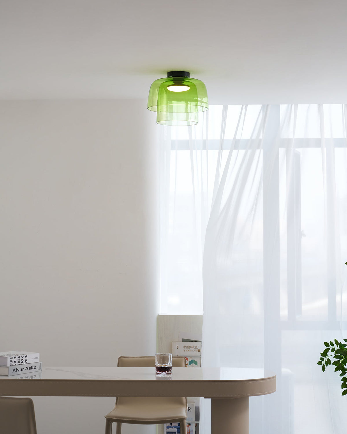 Multi-Layered Glass Ceiling Lamp — Modern Design Lighting for Bedroom and Living Room | Sansoti
