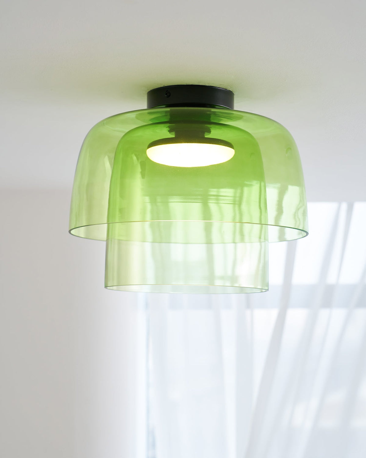 Multi-Layered Glass Ceiling Lamp — Modern Design Lighting for Bedroom and Living Room | Sansoti