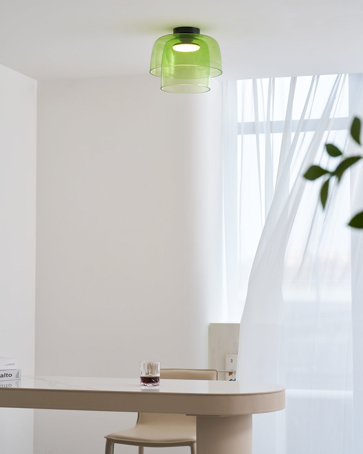 Multi-Layered Glass Ceiling Lamp — Modern Design Lighting for Bedroom and Living Room | Sansoti