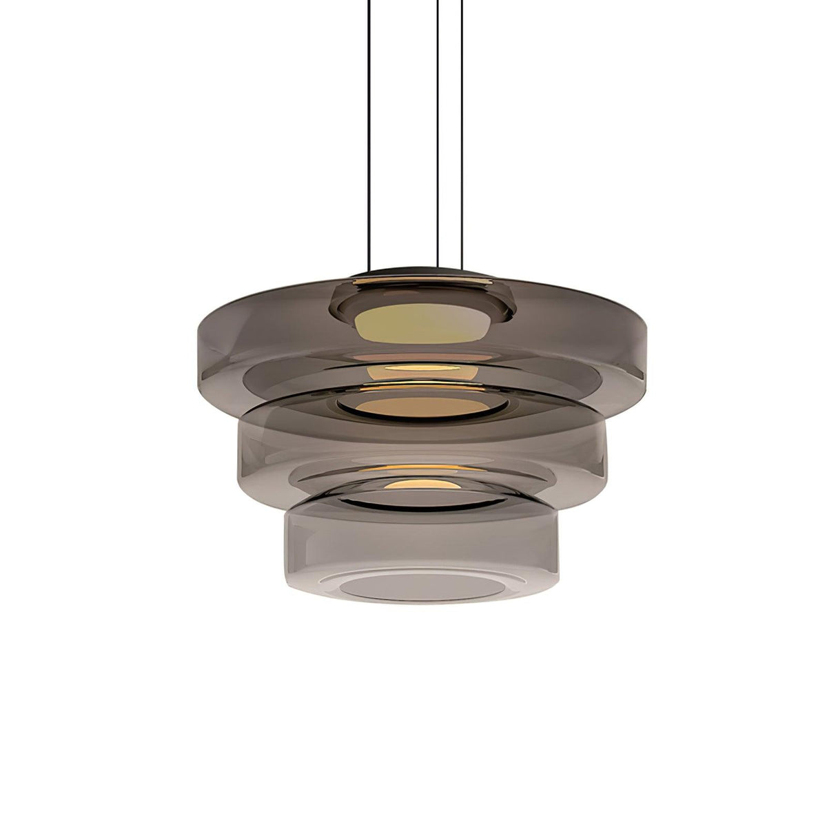 Gelaagde Glazen Hanglamp met Meerdere Schijven 1-2-3 Lagen Dimbare Plafondlamp voor Eetkamer Woonkamer Keuken Scandinavisch Design | Sansoti