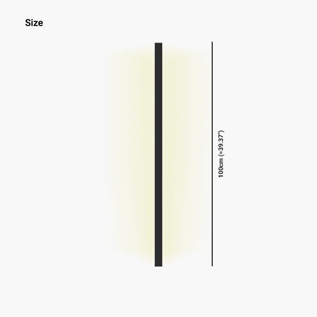 Linear LED Wall Light Aluminum Dimmable Black White Modern Slim Design Bedroom Living Room Ambient Lighting | Sansoti