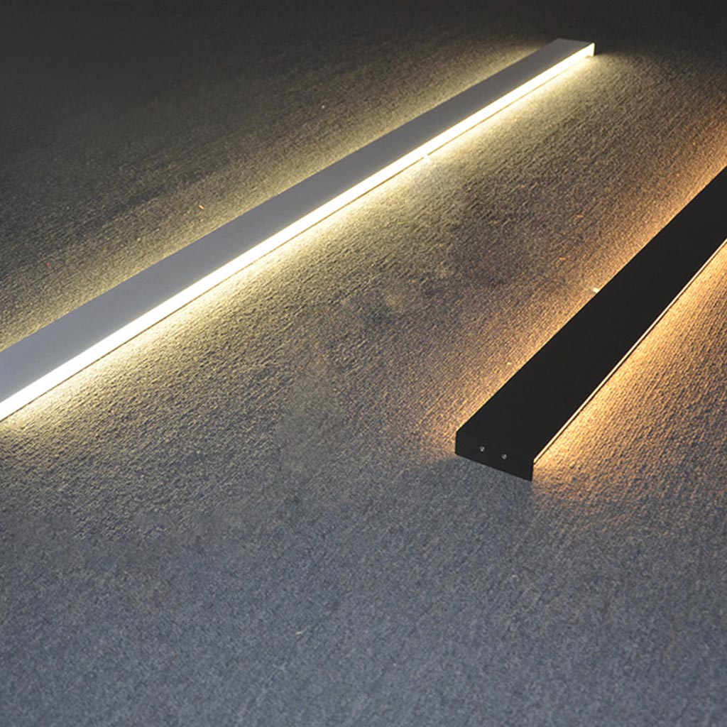 Linear LED Wall Light Aluminum Dimmable Black White Modern Slim Design Bedroom Living Room Ambient Lighting | Sansoti