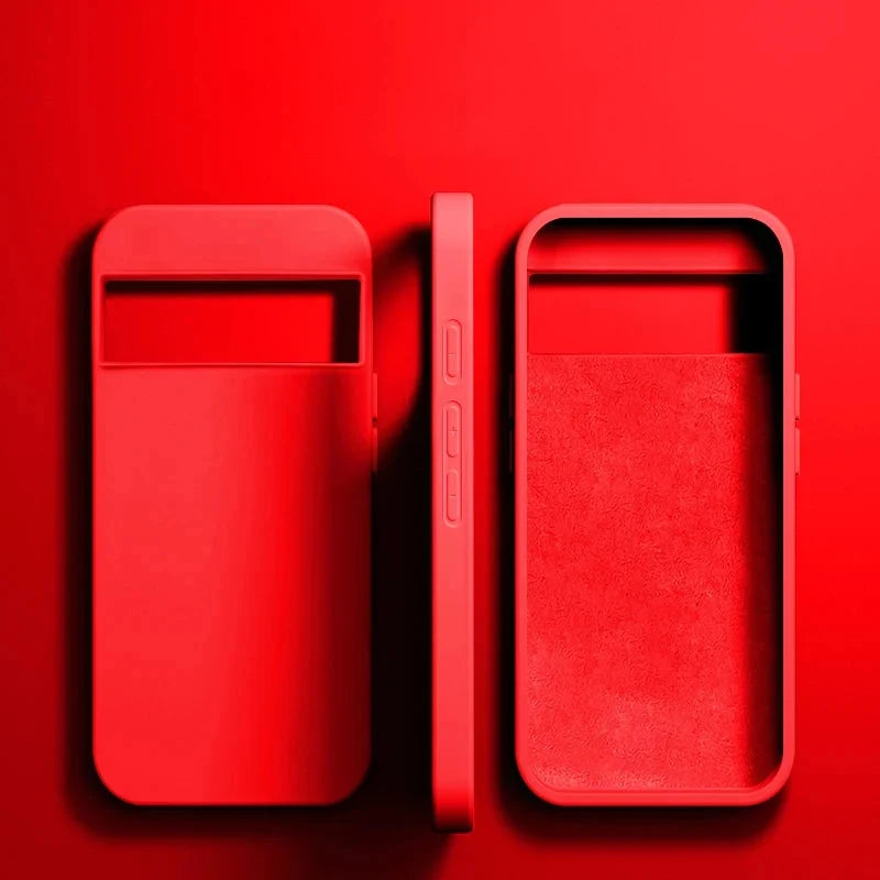 Flüssigsilikon-Telefonhülle für Google Pixel, Schutzhülle, kompatibel mit kabellosem Laden, stoßfest | Sansoti