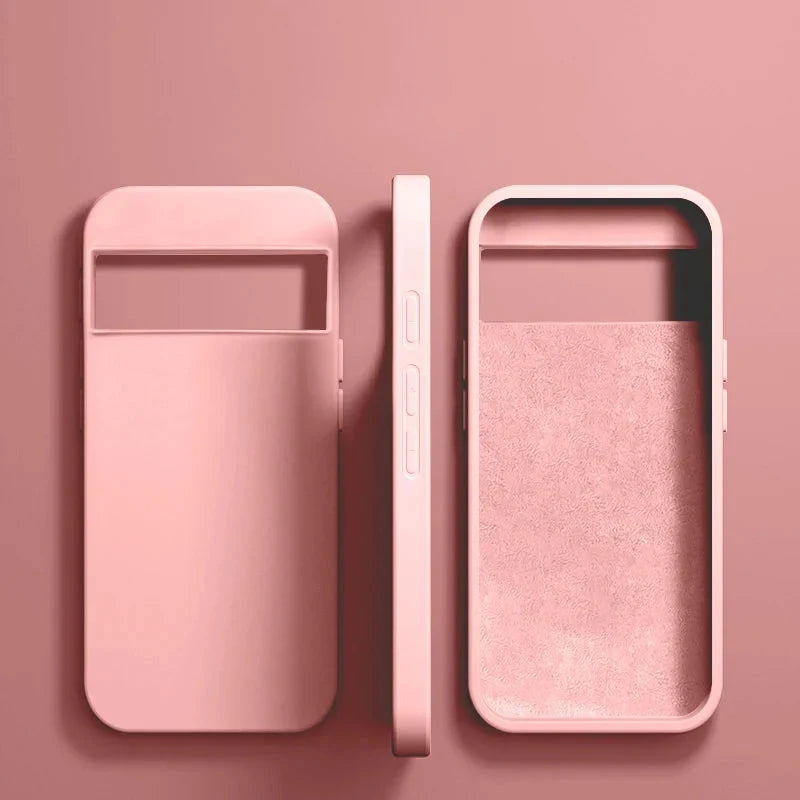 Flüssigsilikon-Telefonhülle für Google Pixel, Schutzhülle, kompatibel mit kabellosem Laden, stoßfest | Sansoti