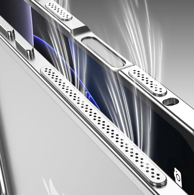 iPhone Aluminum Bumper Case with Ventilation Camera Protector Shock-Resistant Frame Sturdy Phone Case | Sansoti