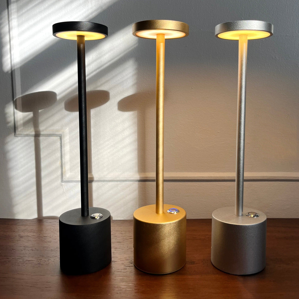 Tafellamp Draadloos Oplaadbaar LED Aluminium Dimbaar IP54 Buiten Binnen Terras | Sansoti
