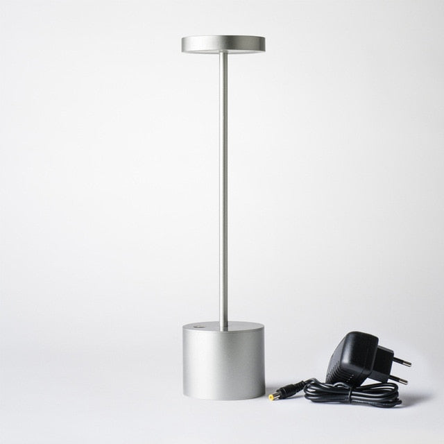 Lampe de Table Sans Fil Rechargeable LED Aluminium Dimmable IP54 Extérieur Intérieur Terrasse | Sansoti