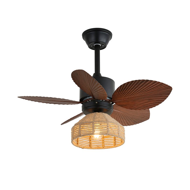 Industrial ceiling fan with lighting – Adjustable fan lamp with remote control for modern interiors | Sansoti
