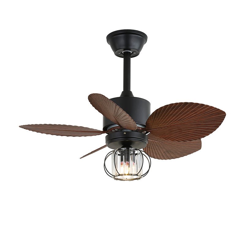 Industrial ceiling fan with lighting – Adjustable fan lamp with remote control for modern interiors | Sansoti