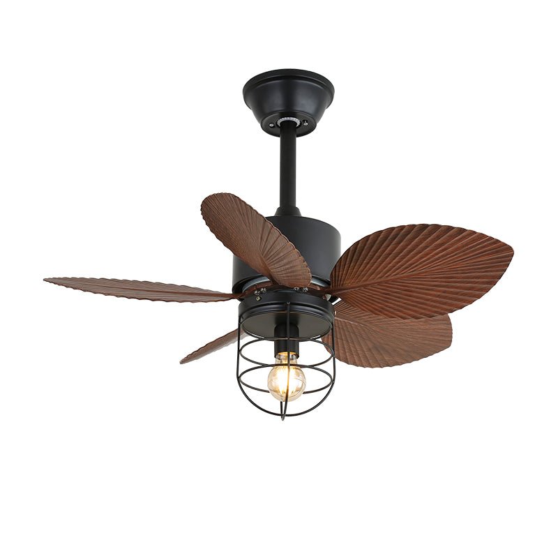 Industrial ceiling fan with lighting – Adjustable fan lamp with remote control for modern interiors | Sansoti