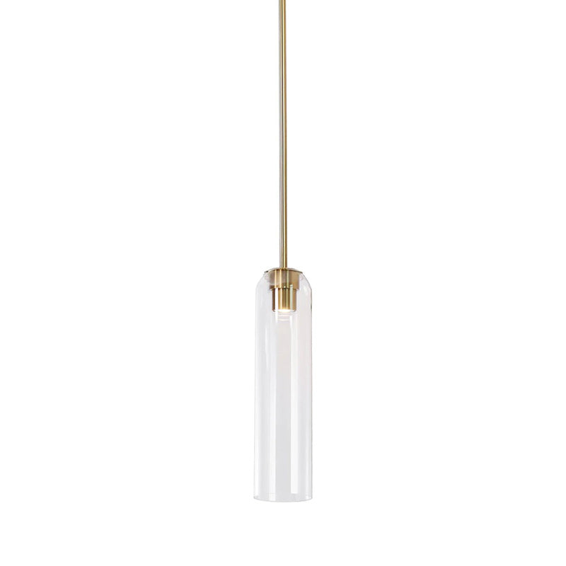 Suspension en verre avec tube long – verre soufflé bouche finition noire ou dorée diamètre 10 cm | Sansoti