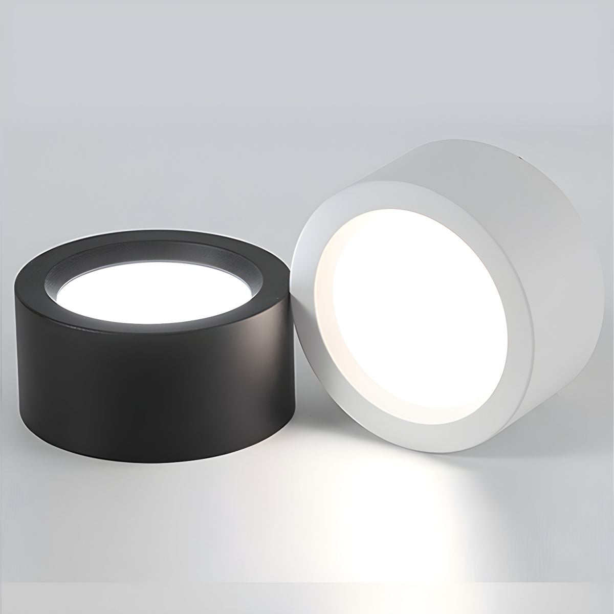 Round Surface-Mounted LED Ceiling Light Adjustable Light Color Black White 10-18 cm Living Room Hallway Corridor Kitchen Bedroom | Sansoti