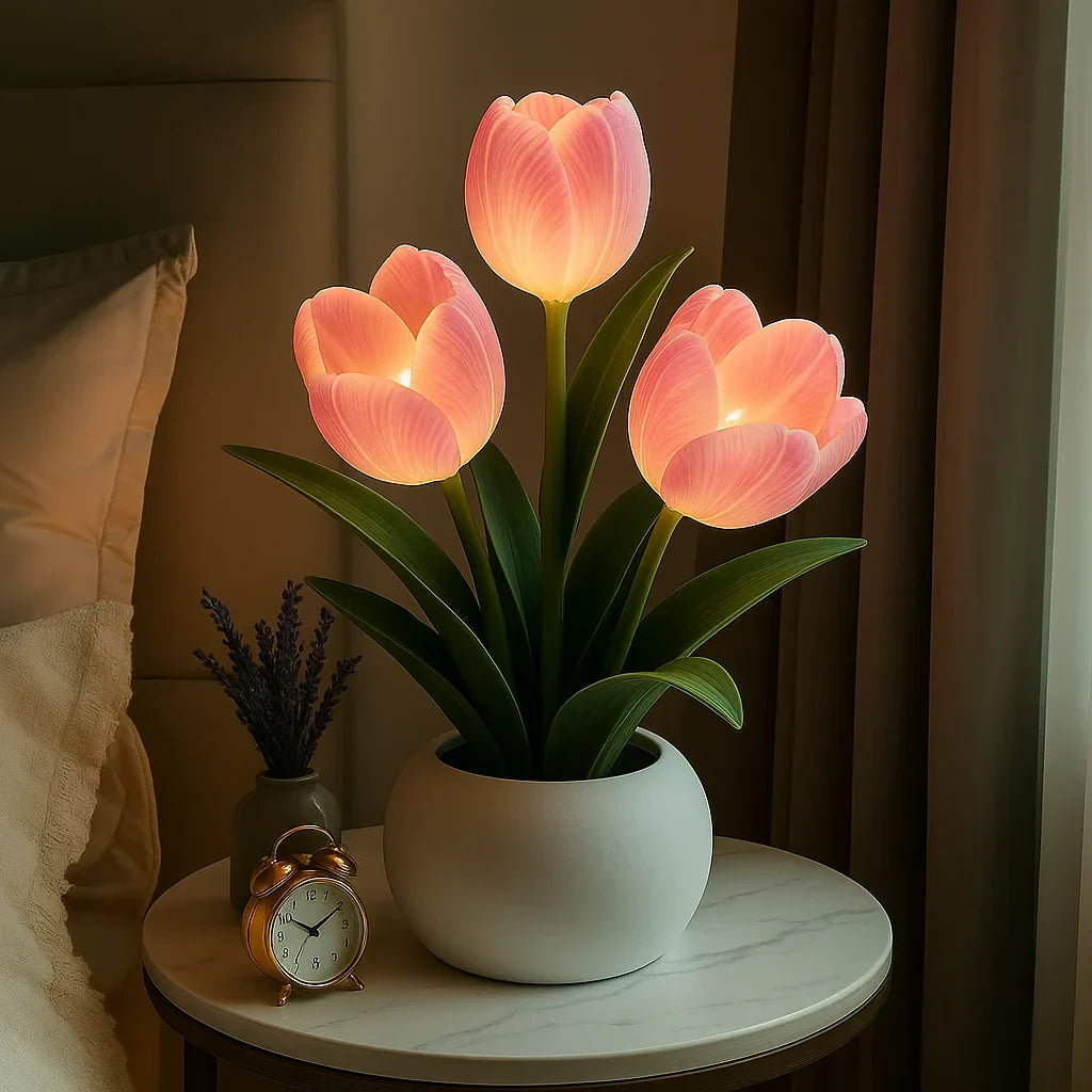 Decoratieve LED Tulpenlamp Warmwit – Sfeerverlichting Woonkamer | Sansoti