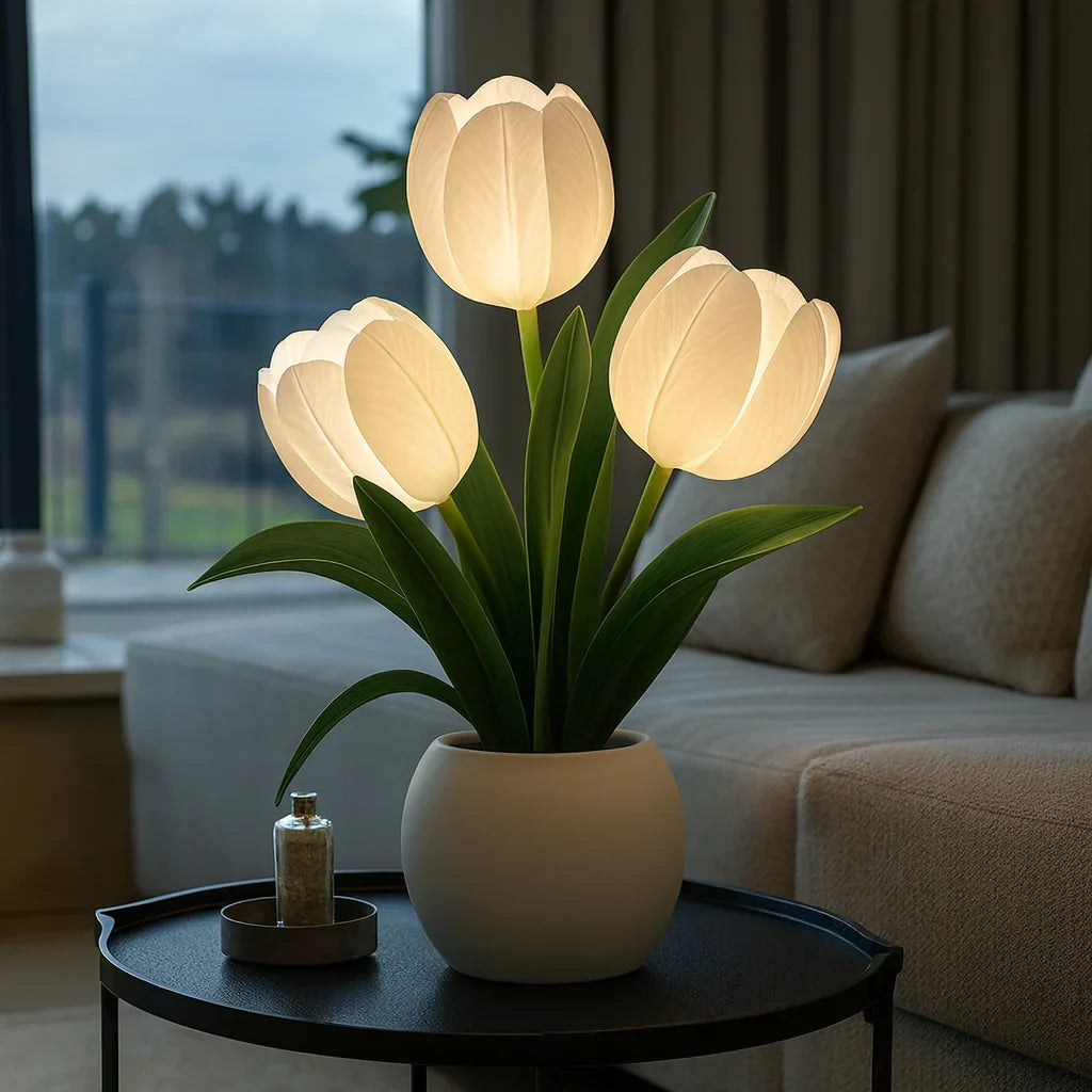 Decoratieve LED Tulpenlamp Warmwit – Sfeerverlichting Woonkamer | Sansoti
