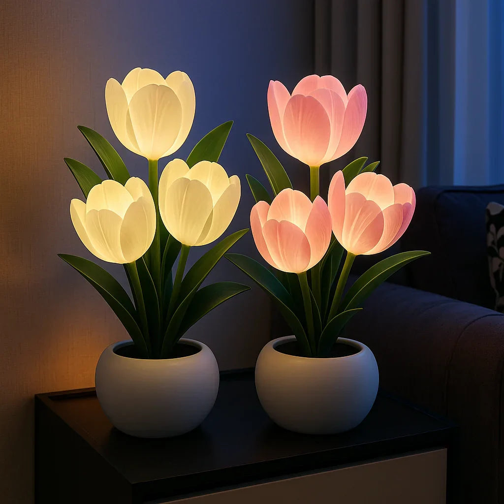 Decoratieve LED Tulpenlamp Warmwit – Sfeerverlichting Woonkamer | Sansoti