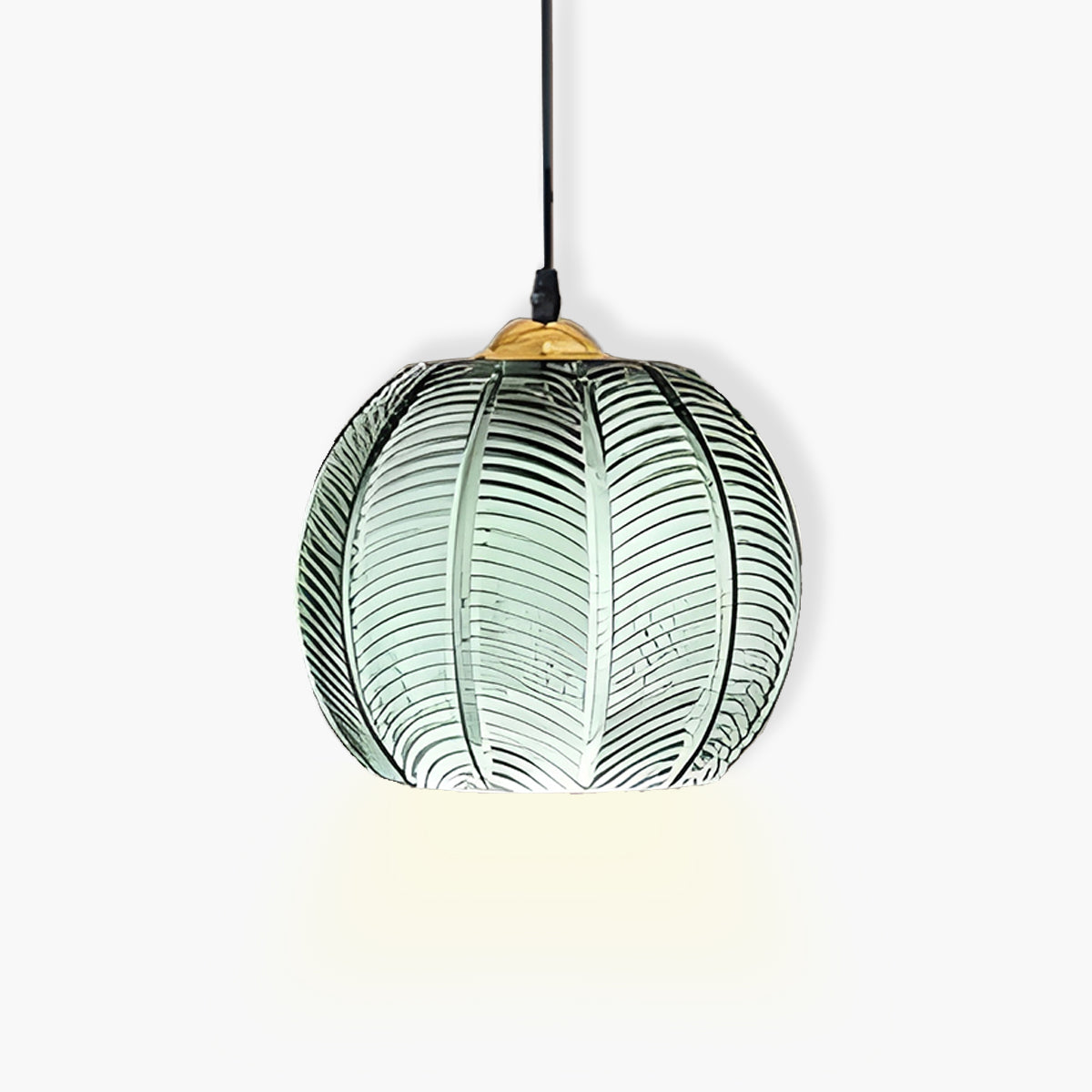 Hängelampe Glas Retro Riffel Design E27 Deckenlampe Wohnzimmer | Sansoti