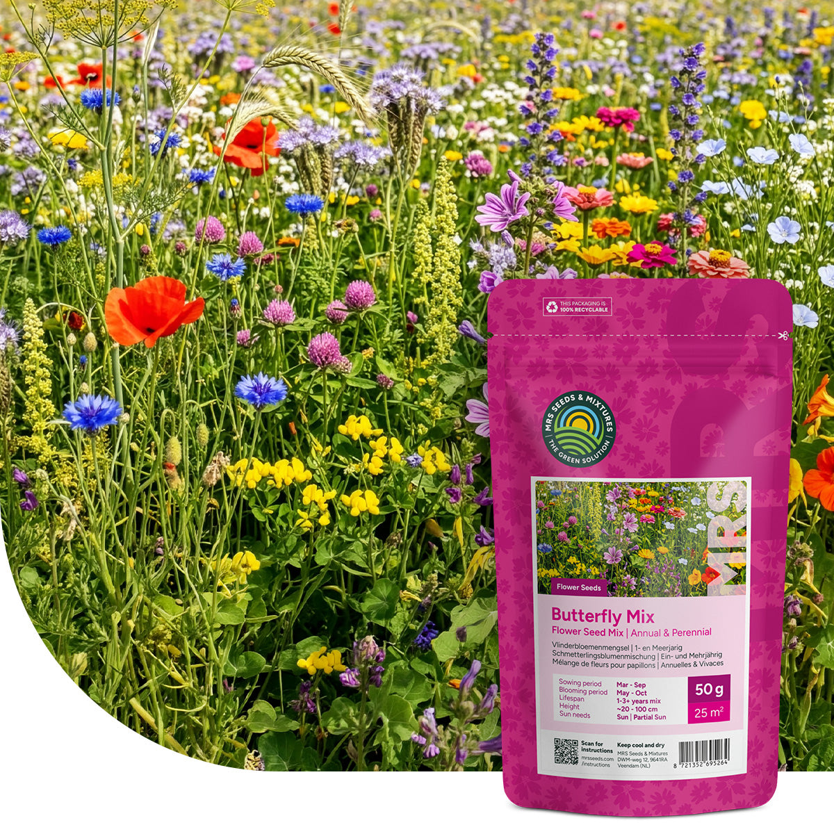 Blumenmischung für Schmetterlinge