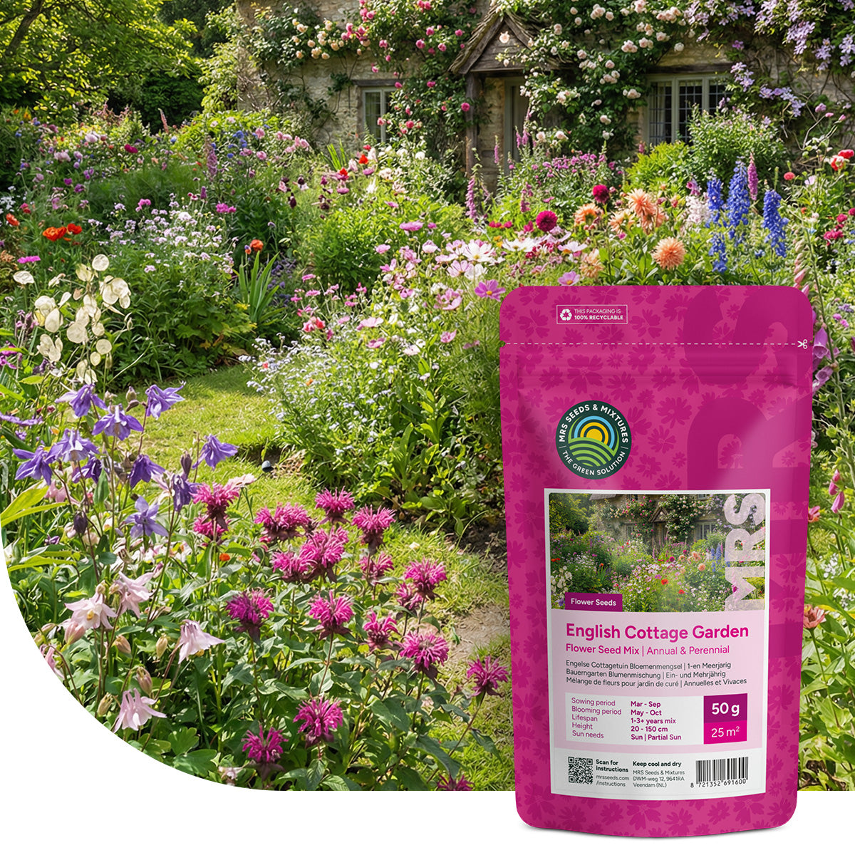 Englischer Cottagegarten Blumenmischung
