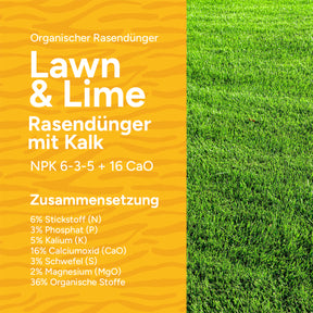 MRS Seeds & Mixtures Lawn & Lime – Organischer Rasendünger mit Kalk  | 18 kg - 225 m² [de]