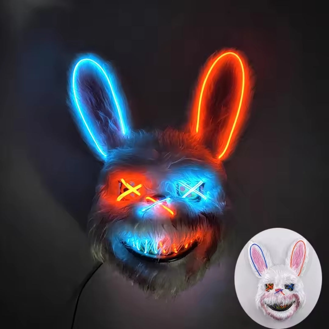 Świecąca maska na twarz LED ze zmianą kolorów na imprezy, cosplay i imprezy tematyczne, oświetlenie dekoracyjne | Sansoti