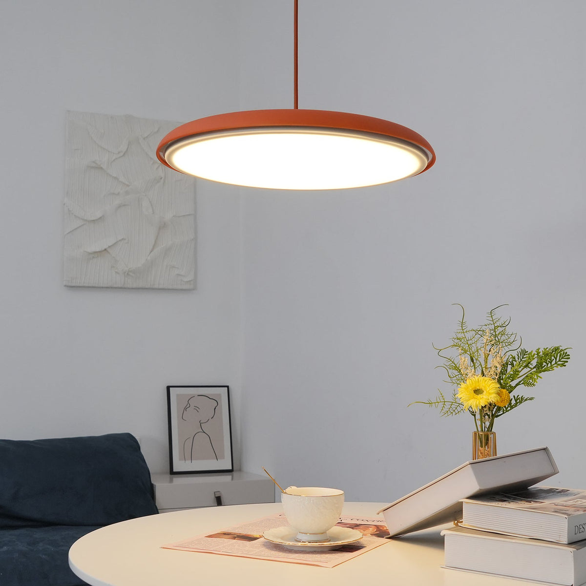 Hanglamp Metaal Acryl Dimbaar voor Keukeneiland Eettafel Woonkamer Pastelkleuren Minimalistisch Design | Sansoti