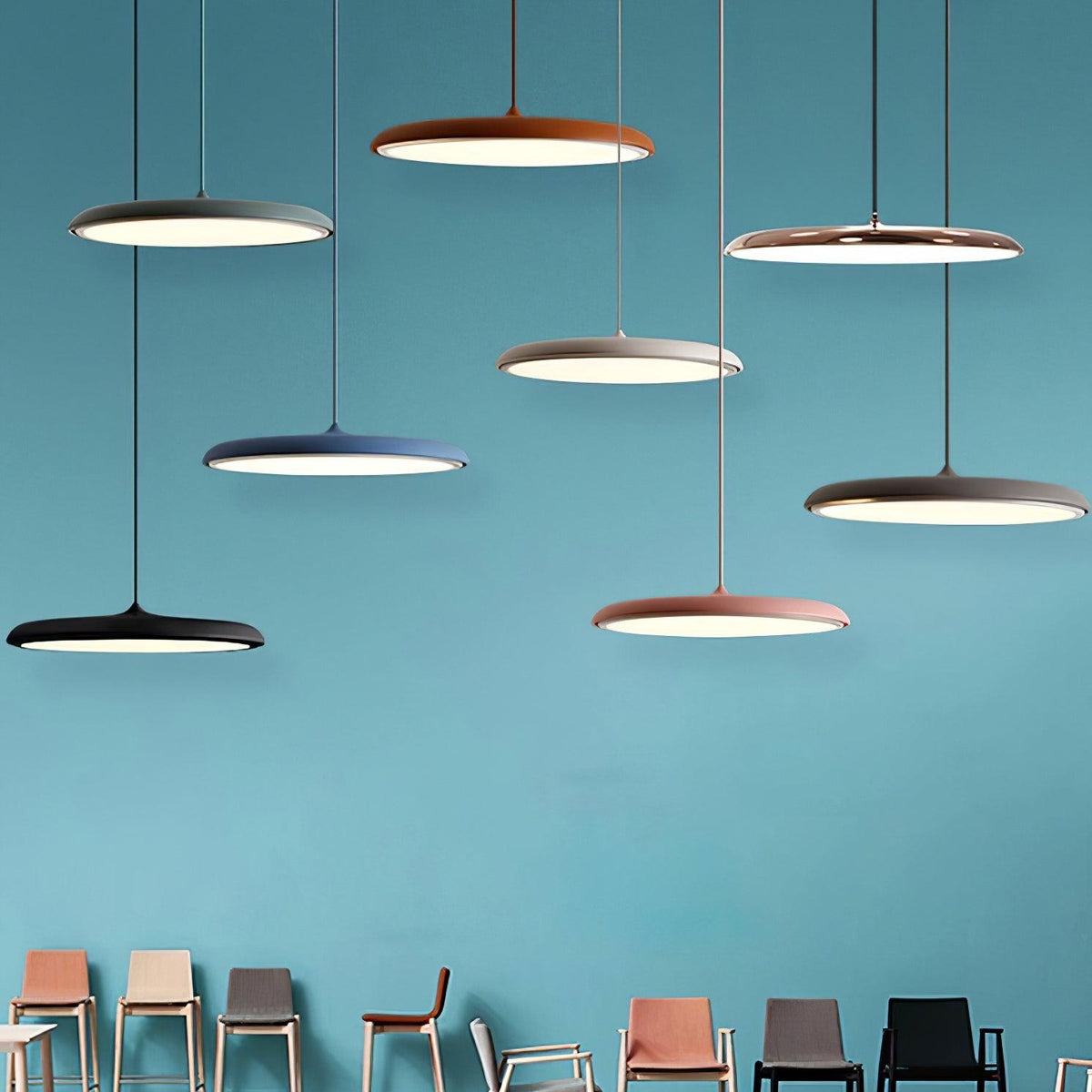 Hanglamp Metaal Acryl Dimbaar voor Keukeneiland Eettafel Woonkamer Pastelkleuren Minimalistisch Design | Sansoti