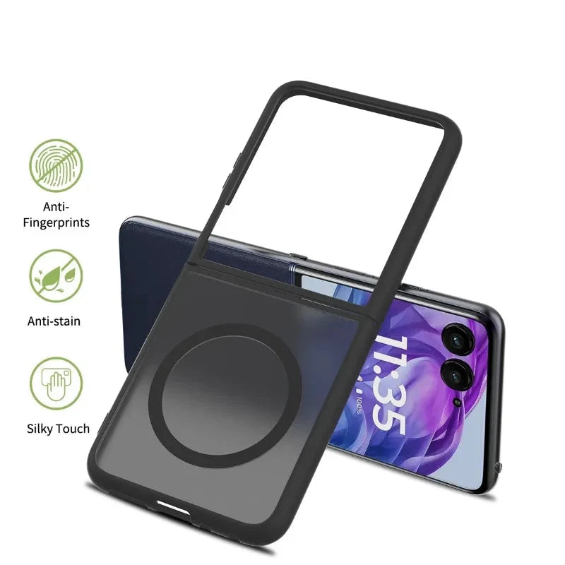 Magnetic Matte Hard Case for Foldable Smartphone Black Blue Purple Green Gray Pink Anti-Fingerprint | Sansoti