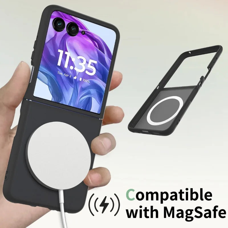 Magnetic Matte Hard Case for Foldable Smartphone Black Blue Purple Green Gray Pink Anti-Fingerprint | Sansoti
