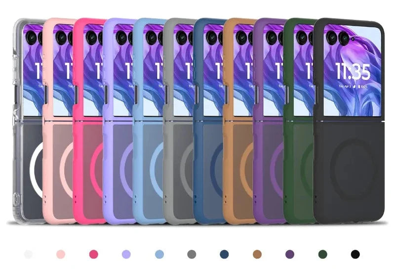 Magnetic Matte Hard Case for Foldable Smartphone Black Blue Purple Green Gray Pink Anti-Fingerprint | Sansoti