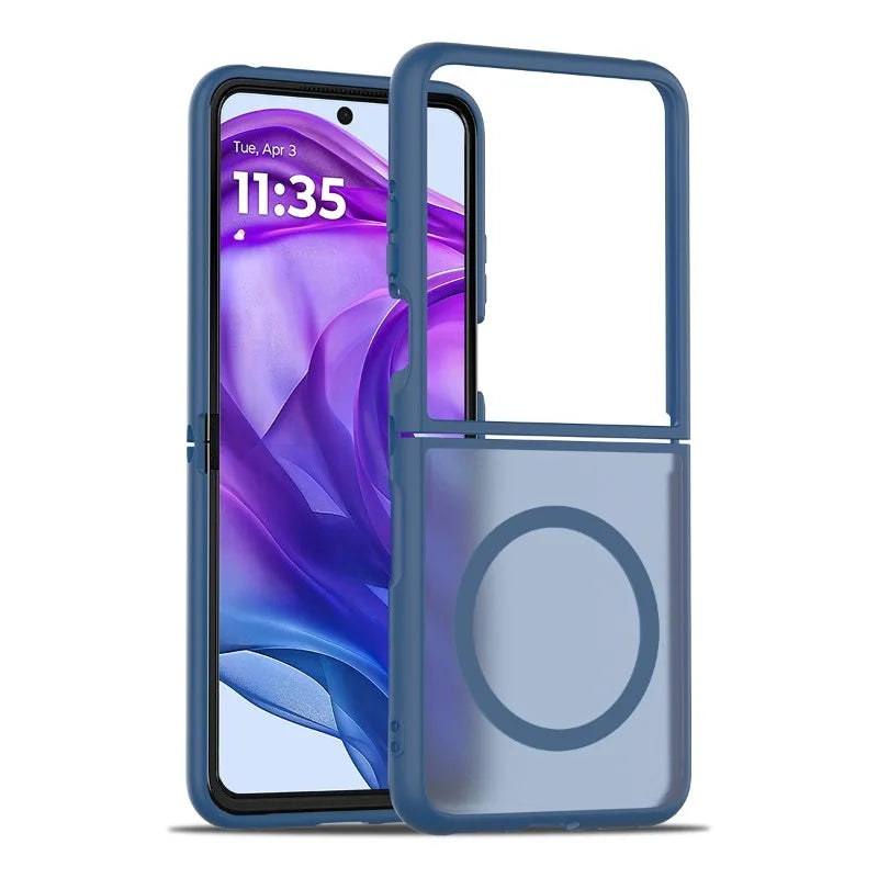 Magnetic Matte Hard Case for Foldable Smartphone Black Blue Purple Green Gray Pink Anti-Fingerprint | Sansoti