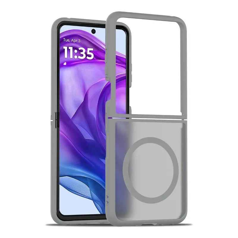 Magnetic Matte Hard Case for Foldable Smartphone Black Blue Purple Green Gray Pink Anti-Fingerprint | Sansoti
