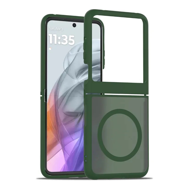 Magnetic Matte Hard Case for Foldable Smartphone Black Blue Purple Green Gray Pink Anti-Fingerprint | Sansoti
