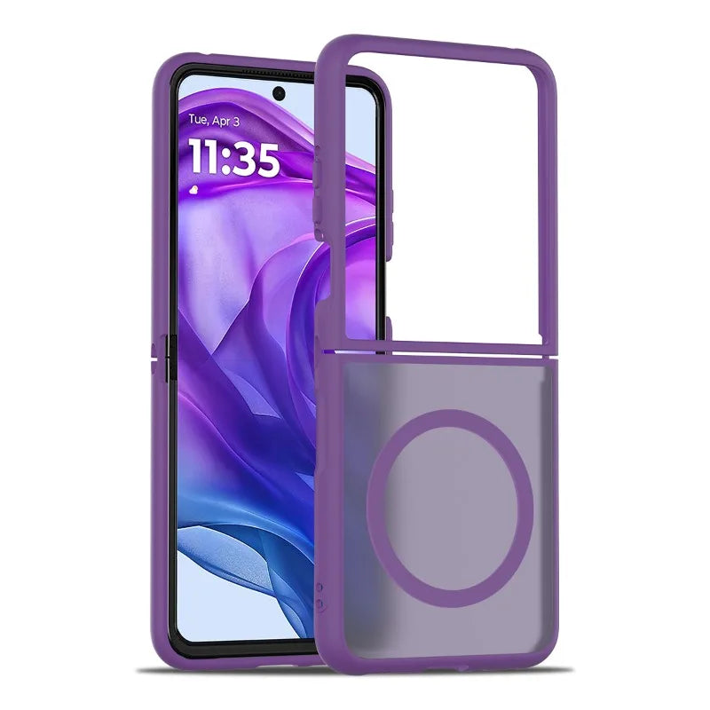Magnetic Matte Hard Case for Foldable Smartphone Black Blue Purple Green Gray Pink Anti-Fingerprint | Sansoti
