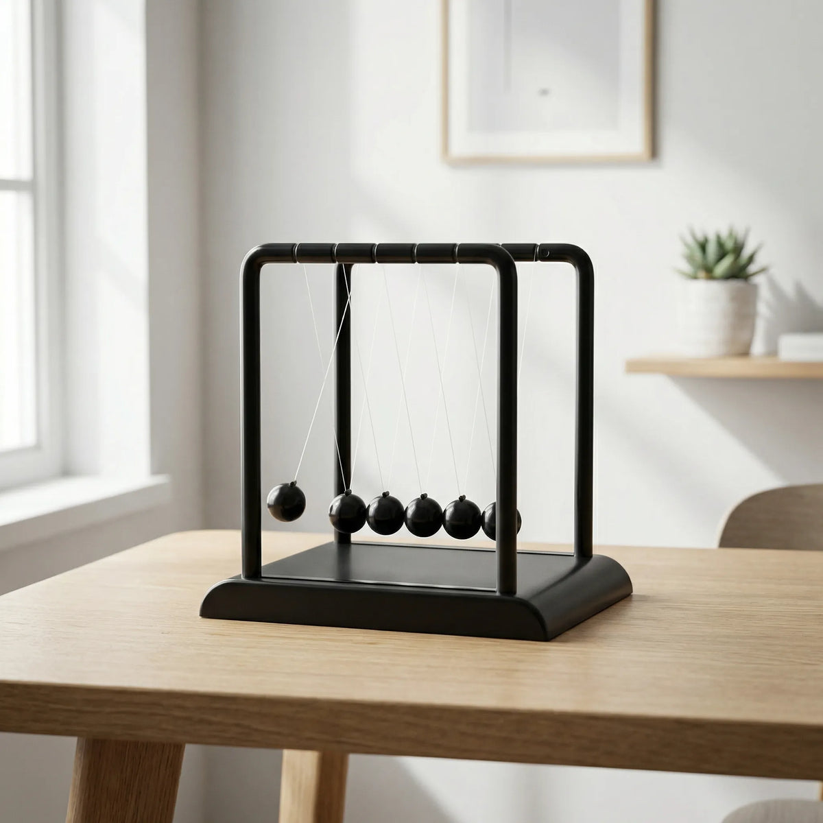 Magnetic Kinetic Desk Ornament with Soothing Pendulum Movements for Relaxation in the Study and Office | Sansoti