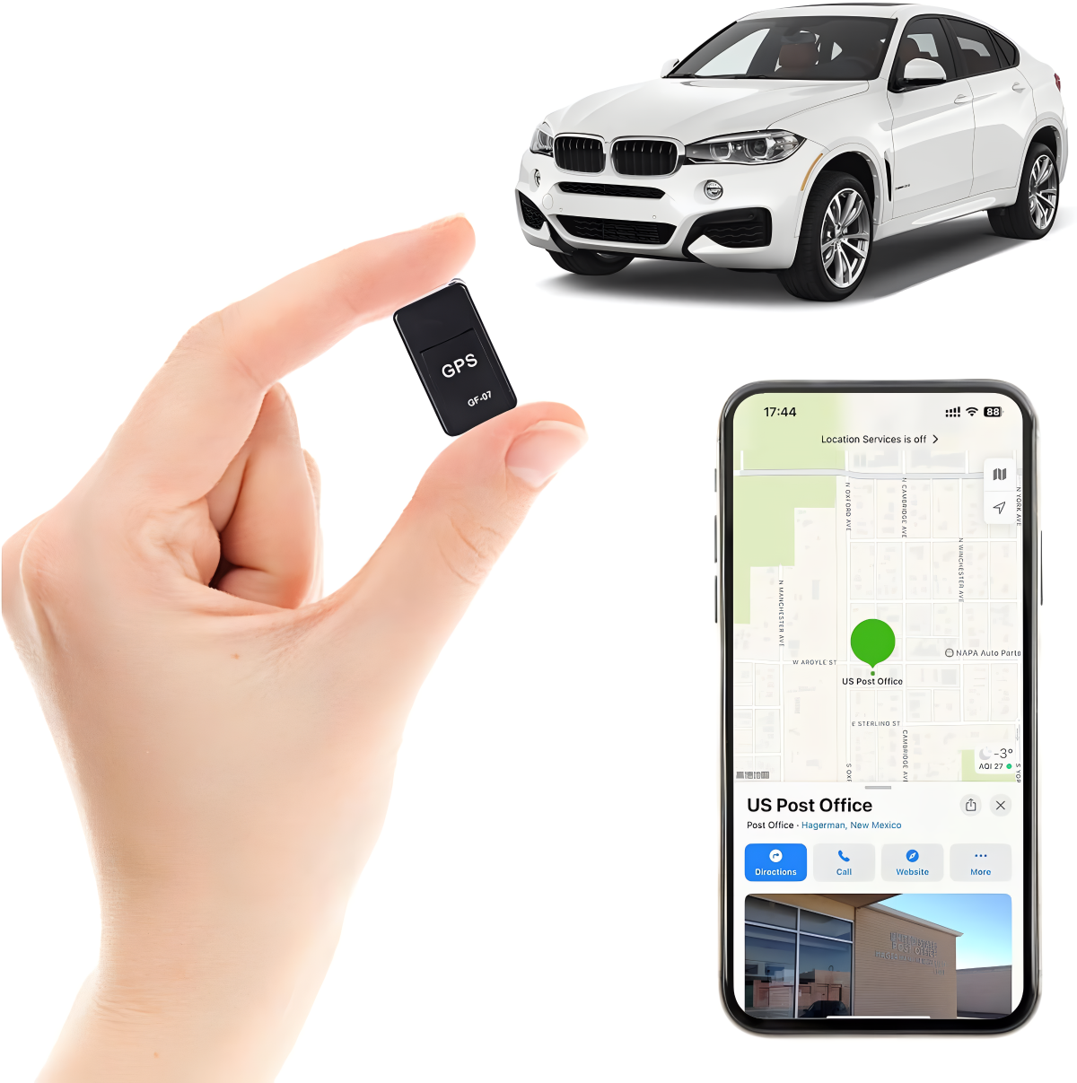 Compact GPS Tracker with Magnet Real-Time Vehicle Tracking System Worldwide Use Waterproof 180 Days | Sansoti
