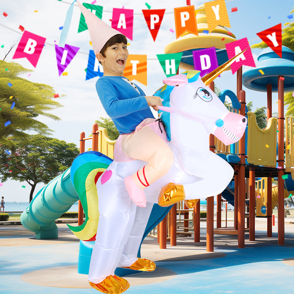 Inflatable Unicorn Costume for Children Party Costume Dress-Up Costume Fantasy Carnival Unicorn Outfit | Sansoti