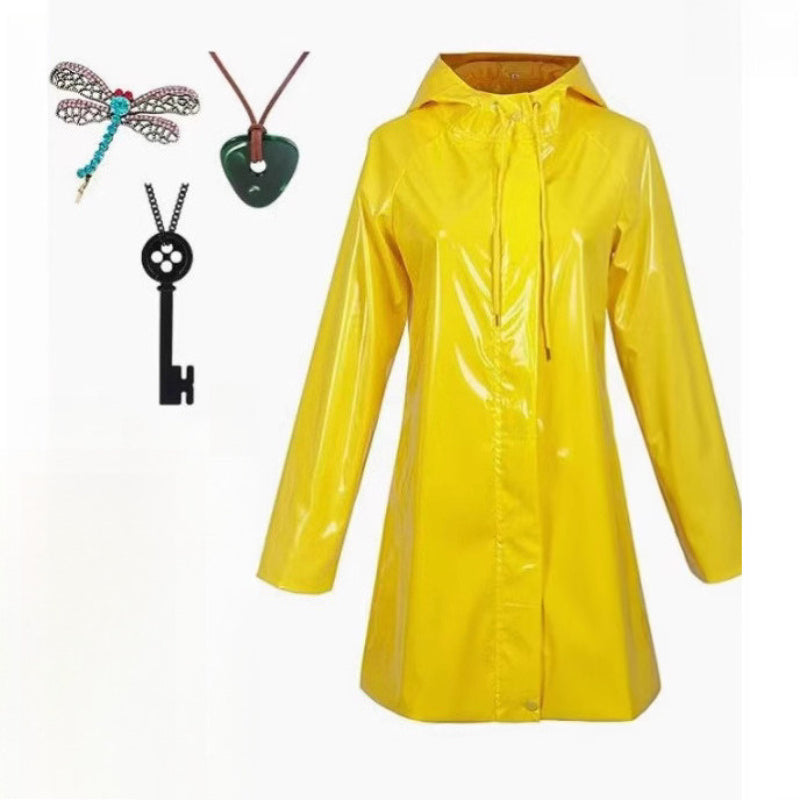 Costume cosplay de ciré jaune, trench-coat d’Halloween, convention d’anime, tenue de fête et déguisement de carnaval | Sansoti