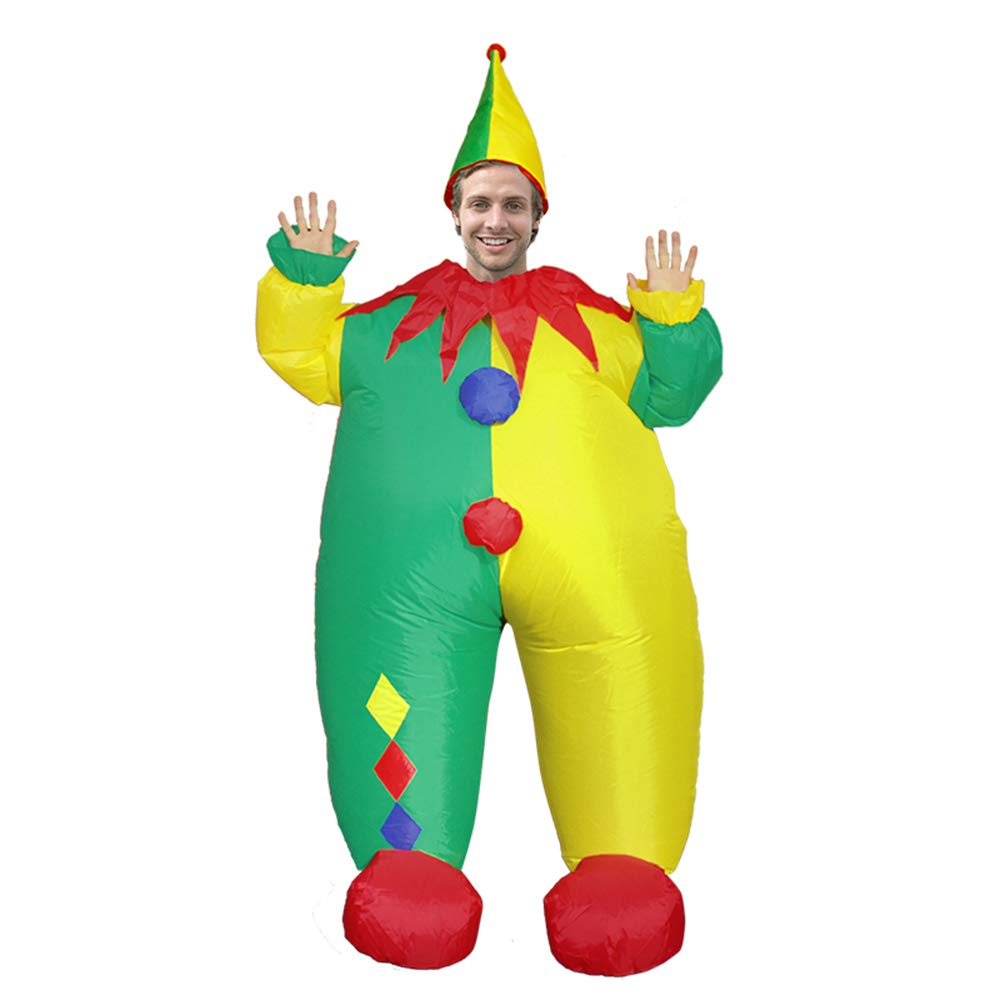 Opblaasbaar Clownspak Kostuum voor Feesten Evenementen Carnaval met Ventilator Entertainment Verkleedkleding | Sansoti