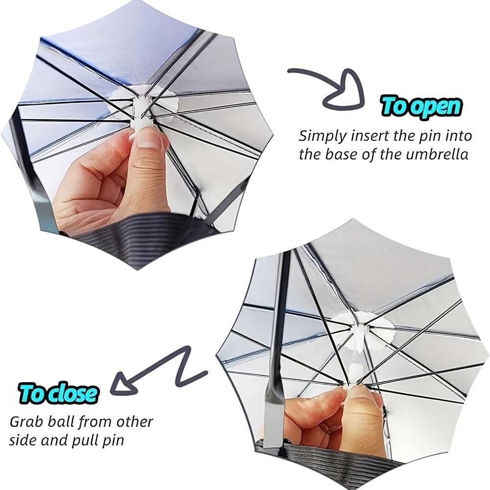 Umbrella Hat Hands-Free Sun Protection Garden Walking Fishing Beach Camping Foldable UV Filter Head Umbrella | Sansoti