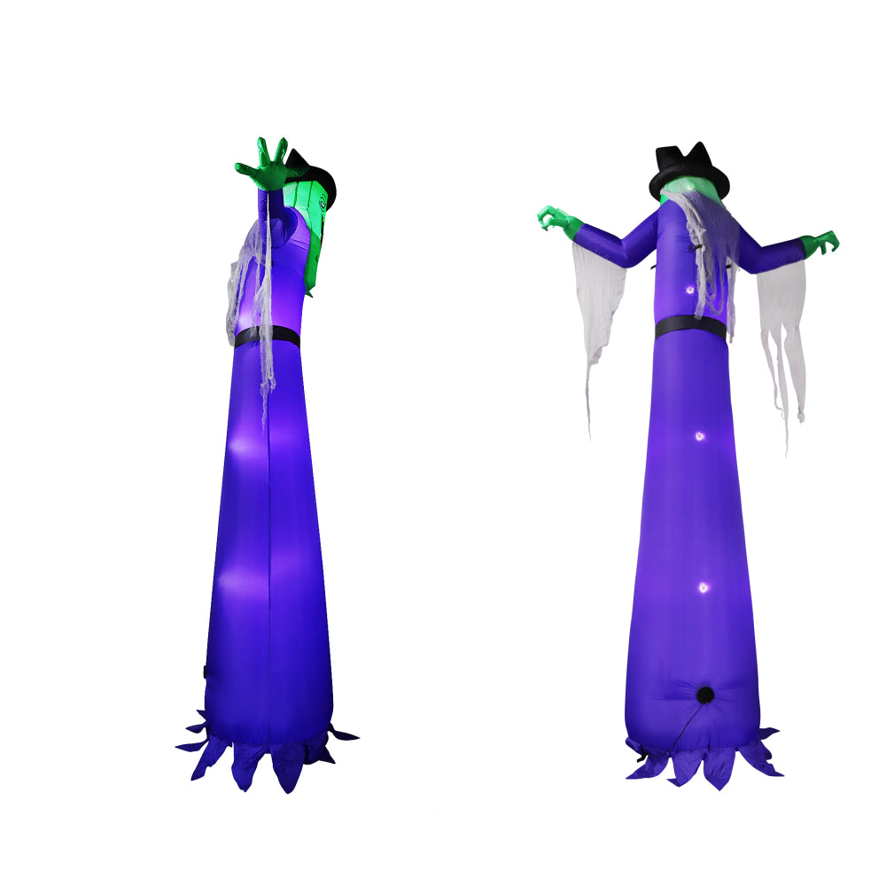 Inflatable Witch Garden Decoration with LED Lighting Halloween Decoration for Garden Lawn Outdoor Party | Sansoti