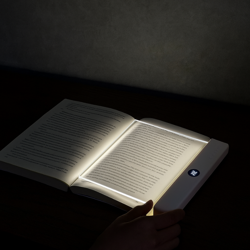 Book Lamp LED Reading Lamp Ultra Thin Rechargeable with Three Light Modes Timer and Even Lighting Without Shadows for Book and E-Reader | Sansoti