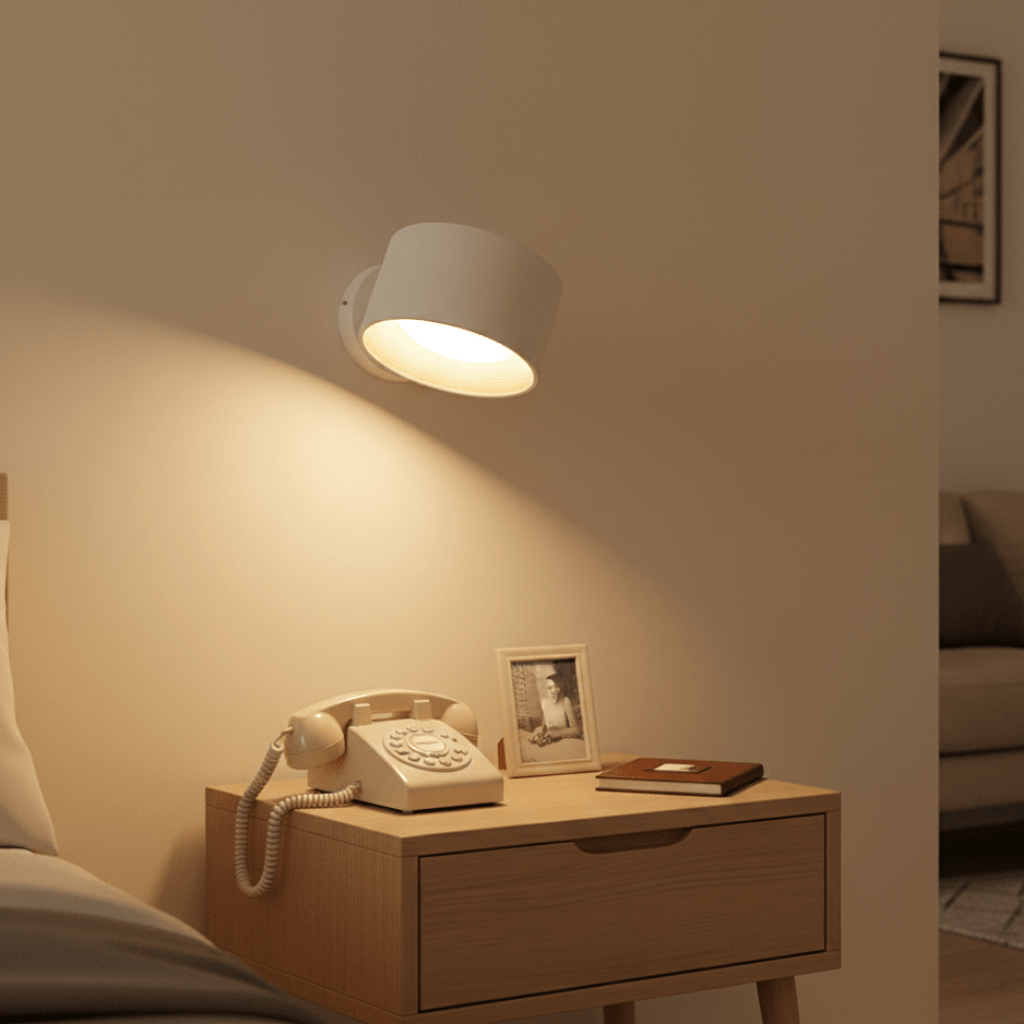 Wireless Wall Lamp with Remote Control – Scandinavian LED Wall Lighting Without Cable | Sansoti