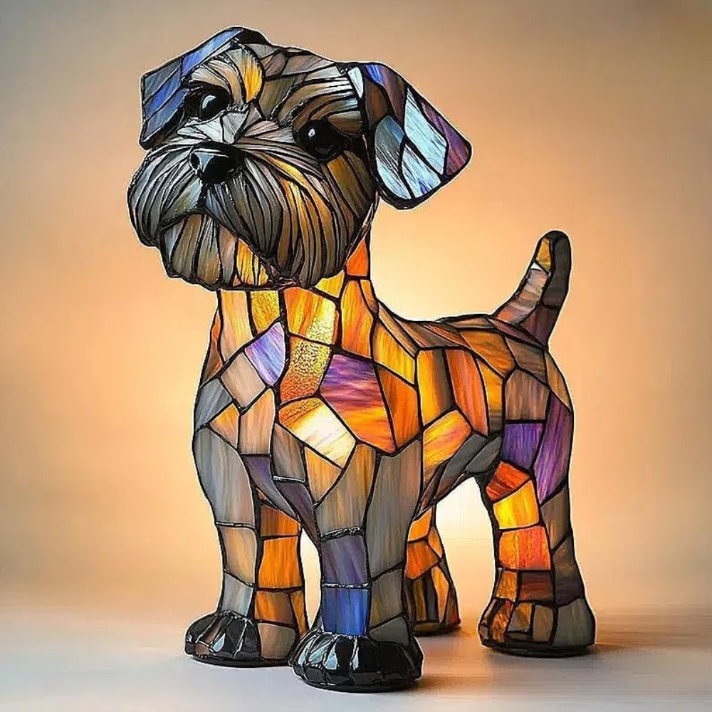 Hundenlampe Fido Terrier – Dekorative Solar-LED-Lampe mit Terrier-Motiv | Sansoti