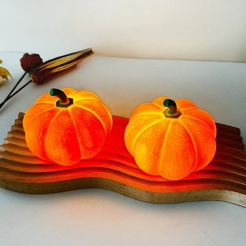Pompoen LED Lamp op Batterij Kinderkamer Nachtlampje Halloween Feestverlichting Decoratieve Lantaarn | Sansoti