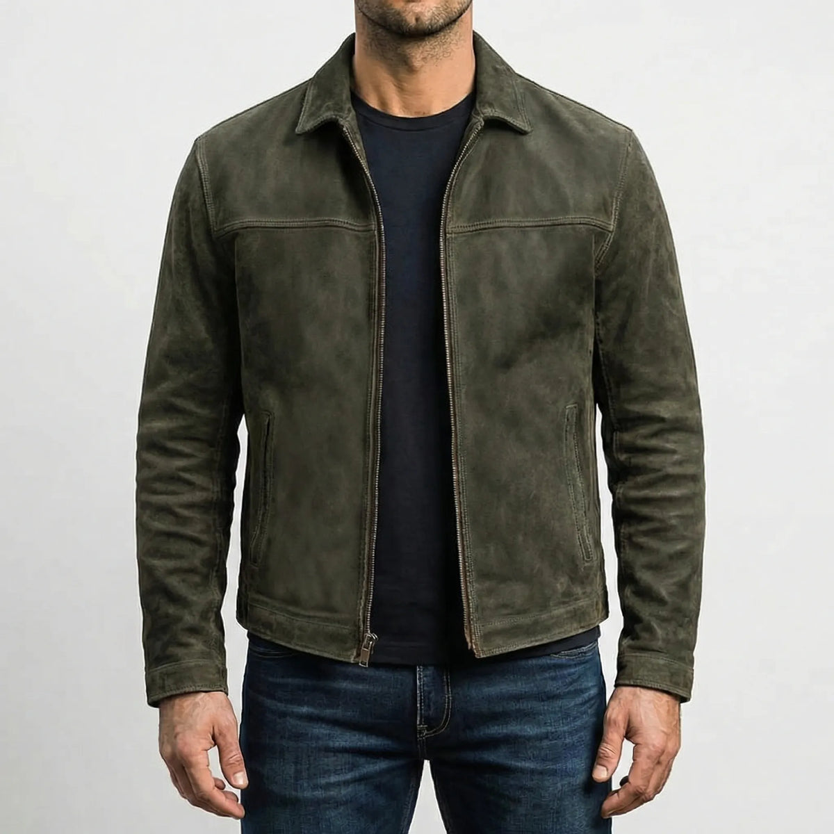 Heren Casual Vest met Rits Verstelbare Manchetten Klassieke Pasvorm Comfortabel Dagelijks Gebruik Zip-Up Jas | Sansoti