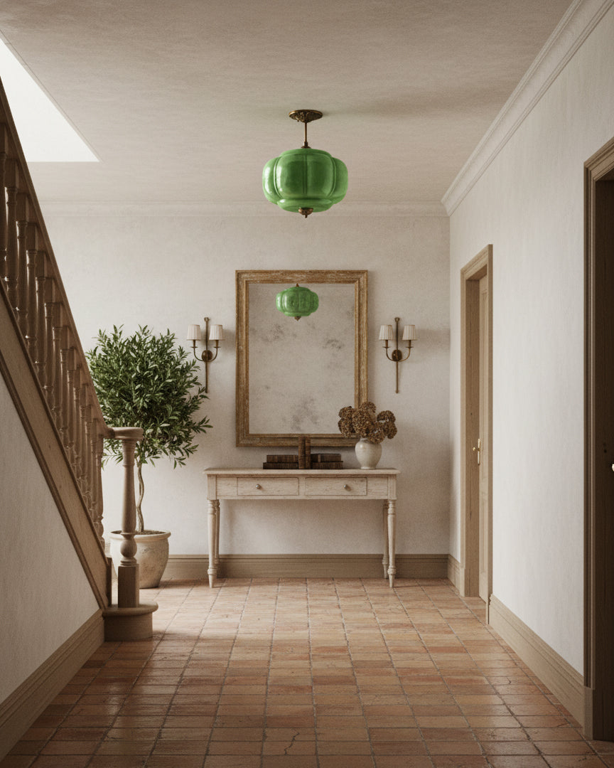 Vintage-Design-Deckenlampe aus Glas – elegante Deckenbeleuchtung mit Metalldetails | Sansoti