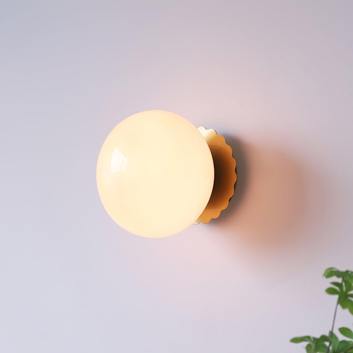 Glass wall lamp with colored diffuser – Dimmable wall & ceiling convertible fixture | Sansoti