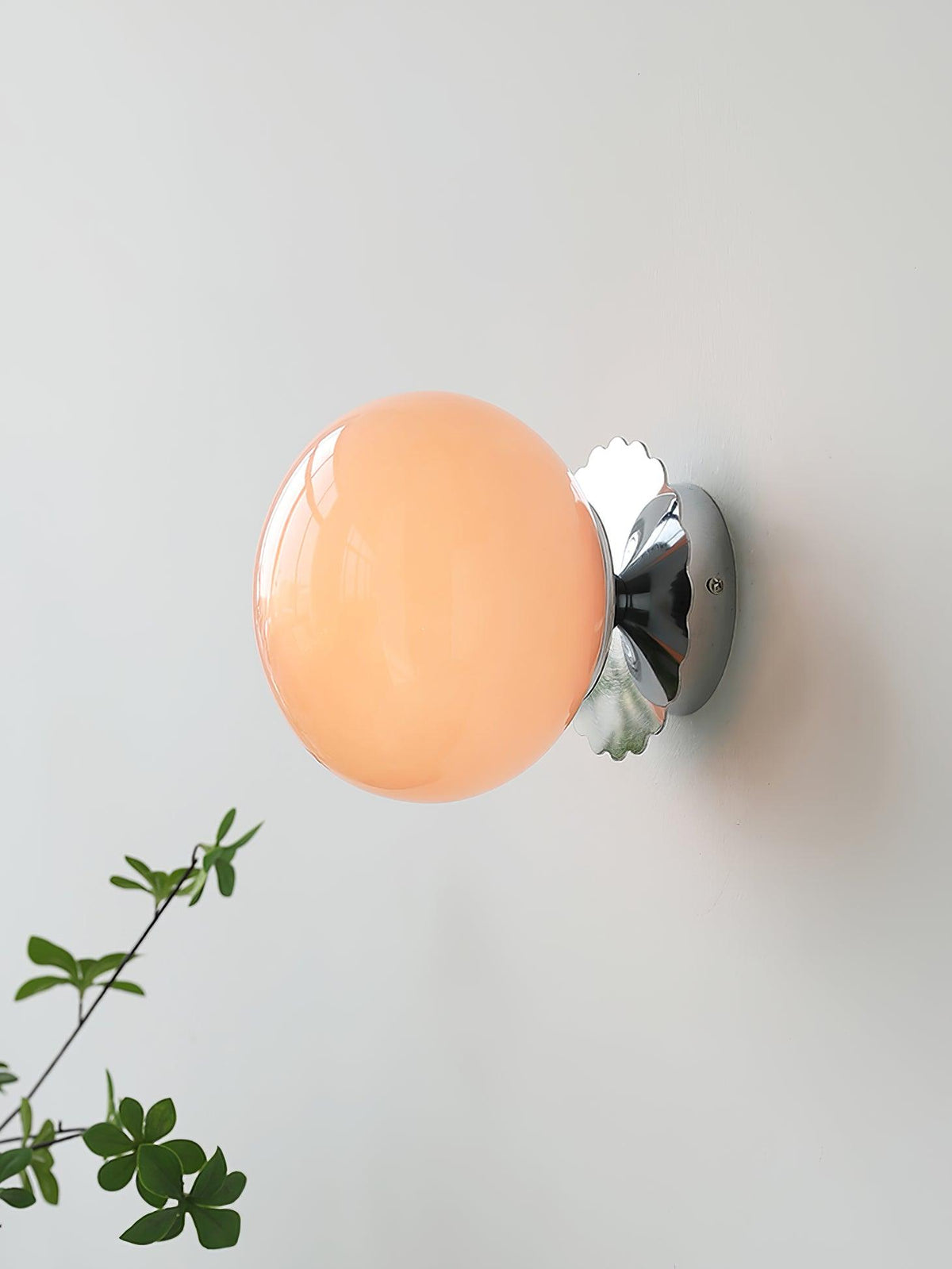 Glass wall lamp with colored diffuser – Dimmable wall & ceiling convertible fixture | Sansoti
