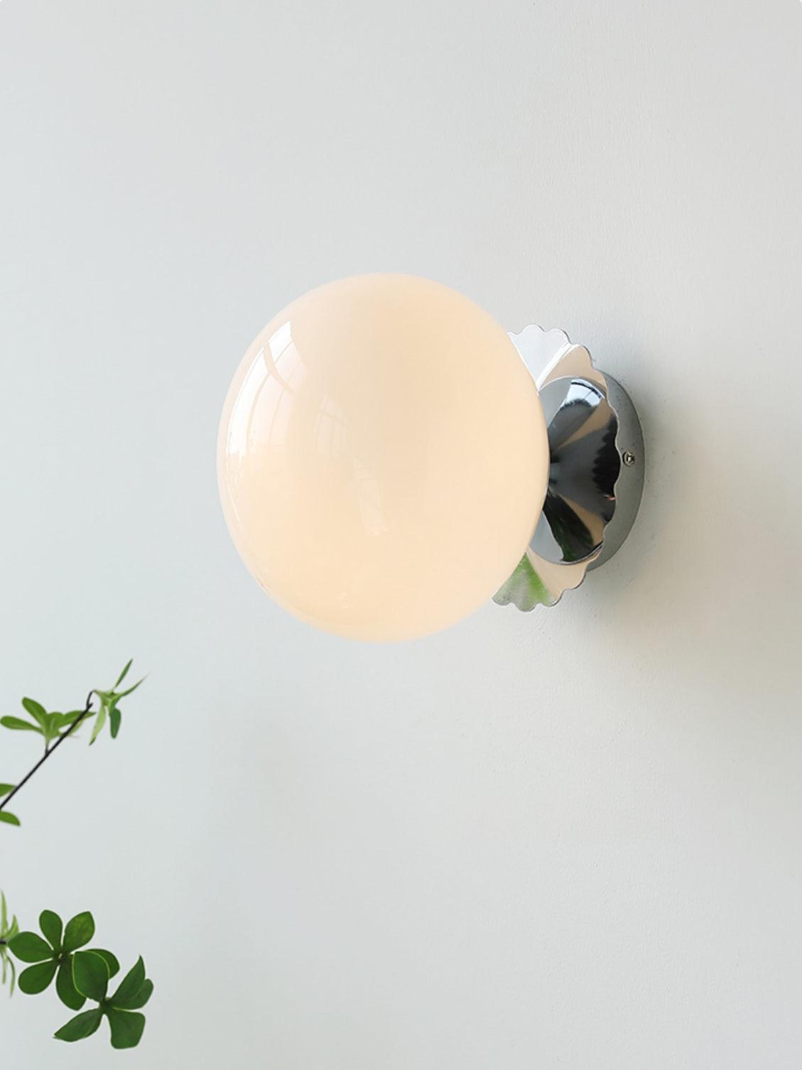 Glass wall lamp with colored diffuser – Dimmable wall & ceiling convertible fixture | Sansoti